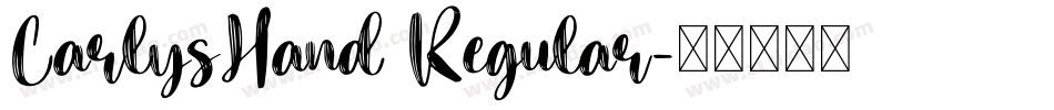 CarlysHand Regular字体转换